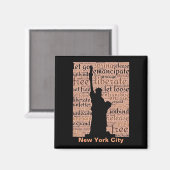 New York City Statue of Liberty Magneet (Voorkant / Achterkant)