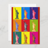 New York City Statue of Liberty Pop Art Briefkaart (Voorkant / Achterkant)