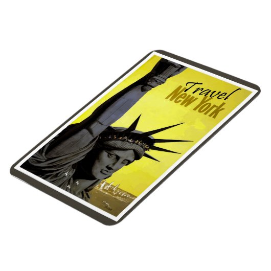 New York CIty Statue of Liberty Retro  Magneet (Linkerzijde)