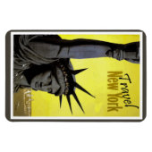 New York CIty Statue of Liberty Retro Magneet (Horizontaal)