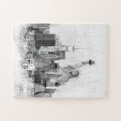 New York City Statue of Liberty Sketch Legpuzzel (Horizontaal)