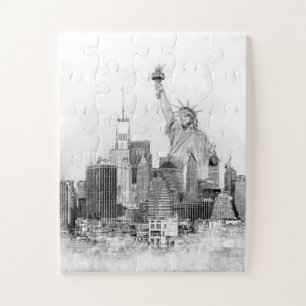 New York City Statue of Liberty Sketch Legpuzzel