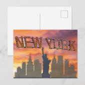 New York City Statue of Liberty Travel Briefkaart (Voorkant / Achterkant)
