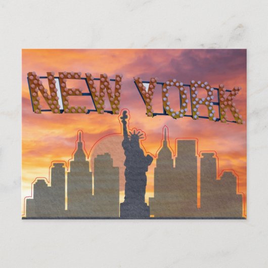 New York City Statue of Liberty Travel Briefkaart (Voorkant)
