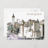 New York City  Stone Art Briefkaart (Voorkant / Achterkant)