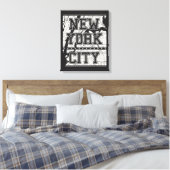 New York City | Straatkaart Canvas Afdruk (Insitu (Slaapkamer))