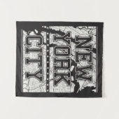 New York City | Straatkaart Wandkleed (Voorkant (horizontaal))