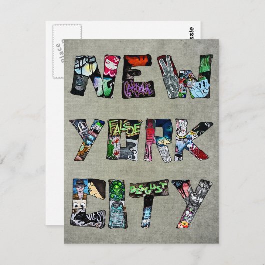 New York City Street Art Briefkaart (Voorkant / Achterkant)