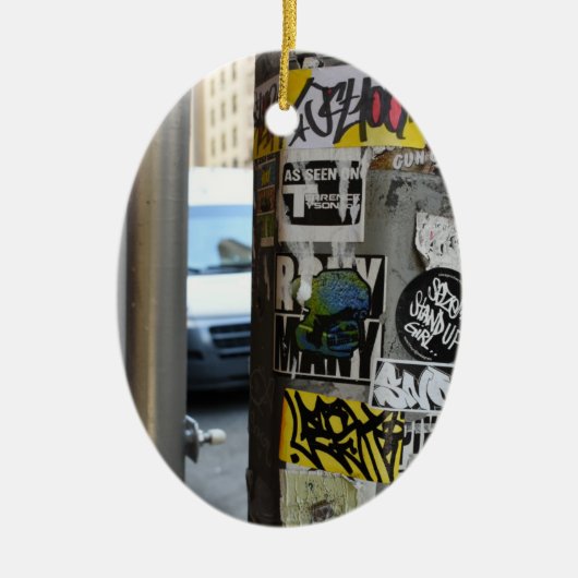 New York City Street Art Urban Photography NYC Keramisch Ornament (Voorkant)