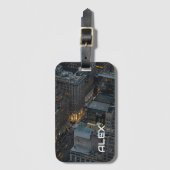New York City Street bij nacht - Urban Lights Bagagelabel (Voorkant (verticaal))