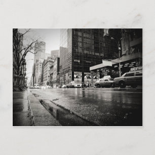 New York City Street in Rain Briefkaart