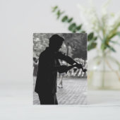 New York City Street Musician Briefkaart (Staand voorkant)