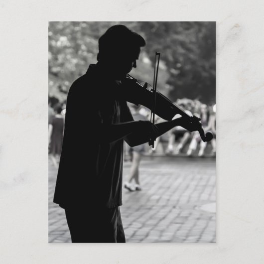 New York City Street Musician Briefkaart (Voorkant)