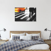 New York City Street Scene Canvas Afdruk (Insitu (Slaapkamer))