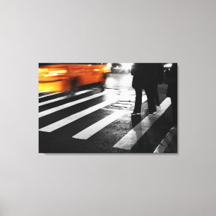 New York City Street Scene Canvas Afdruk