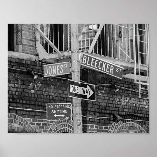 New York City Street Signs Poster (Voorkant)