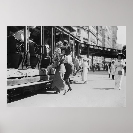 New York City Streetcar, 1913 Poster (Voorkant)