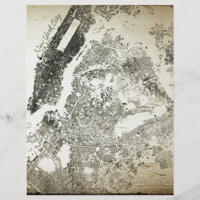 New York City Streets and Buildings  Map (Voorkant)