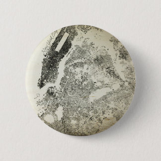 New York City Streets and Buildings Map Ronde Button 5,7 Cm
