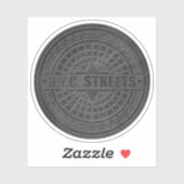 New York City Streets Grey Sticker (Vel)