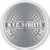 New York City Streets Manhattan Sticker (Voorkant)