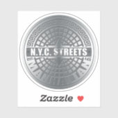 New York City Streets Manhattan Sticker (Vel)