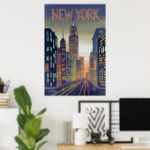 New York City  Style Travel Poster (Thuiskantoor)