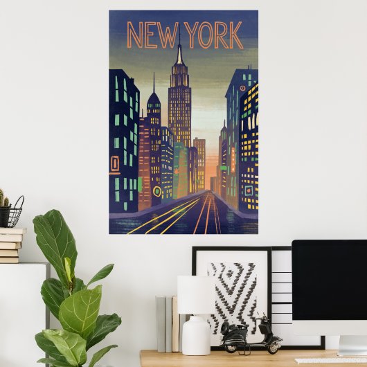 New York City Style Travel Poster (Thuiskantoor)