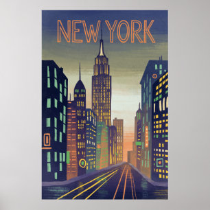 New York City Style Travel Poster