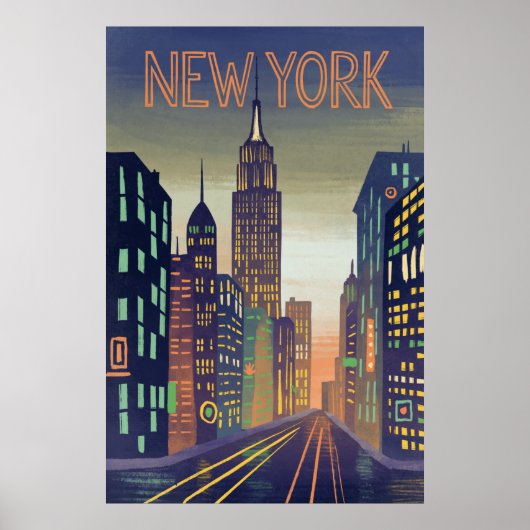 New York City  Style Travel Poster (Voorkant)