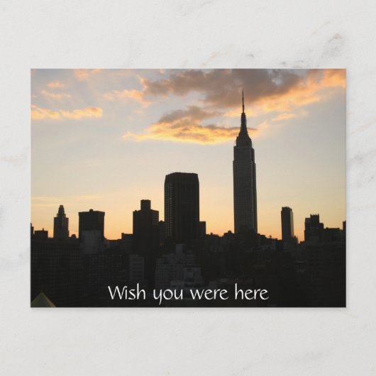 New York City Sunset Briefkaart (Voorkant)