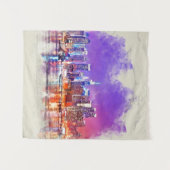 New York City Sunset - gemengde media Wandkleed (Voorkant (horizontaal))