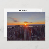 New York City - Sunset in Manhattan/Hudson River Briefkaart (Voorkant / Achterkant)