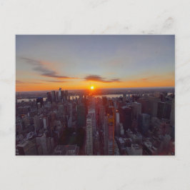 New York City - Sunset in Manhattan/Hudson River Briefkaart