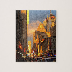 New York City Sunset Midtown Theater District NYC Legpuzzel