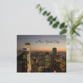 New York City Sunset Skyline Briefkaart (Staand voorkant)