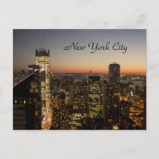 New York City Sunset Skyline Briefkaart
