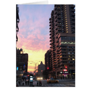 New York City Sunset Upper West Side 96th St. NYC