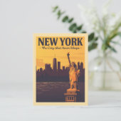 New York City Sunset View Briefkaart (Staand voorkant)