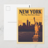 New York City Sunset View Briefkaart (Voorkant / Achterkant)