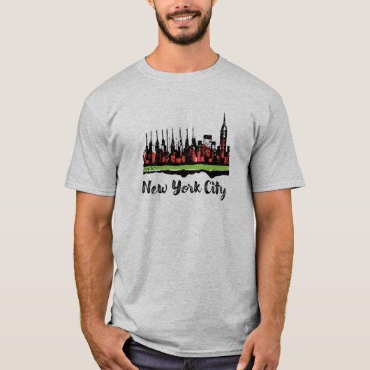 New York City T-shirt tekening/illustratie (Voorkant)