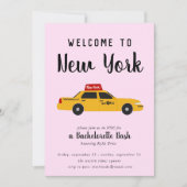 New York City Taxi Bachelorette Party Kaart (Voorkant)