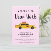 New York City Taxi Bachelorette Party Kaart (Staand voorkant)