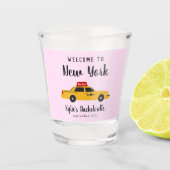 New York City Taxi Bachelorette Party Shot Glas (Voorkant)
