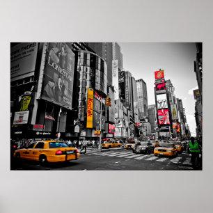 "New York City" Taxi Cabs City Hustle poster