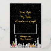 New York City Taxi City Christmas Kaart met foto (Voorkant)