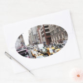 New York City Taxis Ovale Sticker (Envelop)