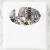 New York City Taxis Ovale Sticker (Tas)