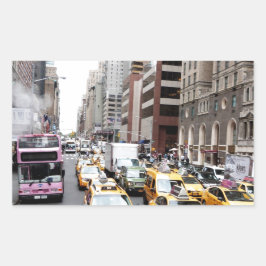 New York City Taxis Rechthoekige Sticker
