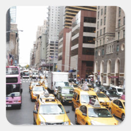 New York City Taxis Vierkante Sticker